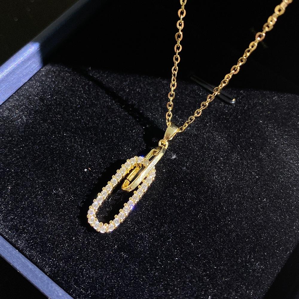 Crystal Oval Pendant Necklace