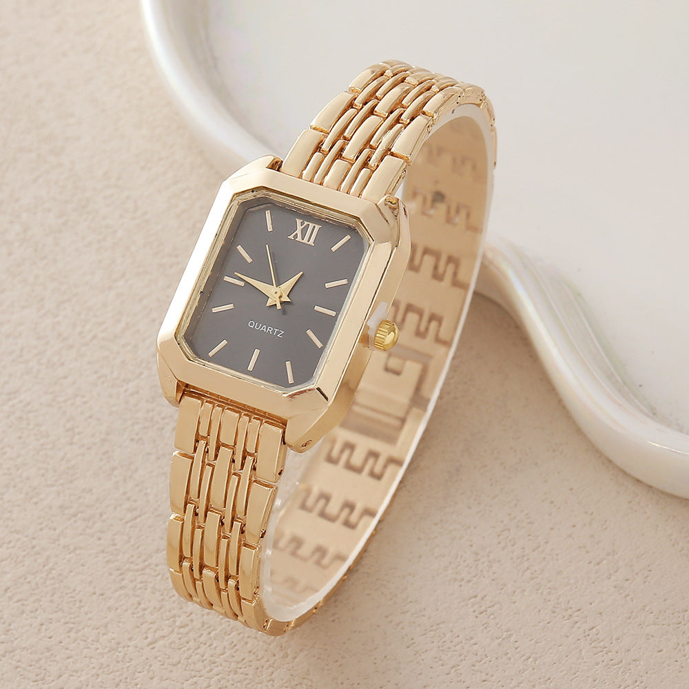 Noir Square Bracelet Watch — Gold-tone / Black