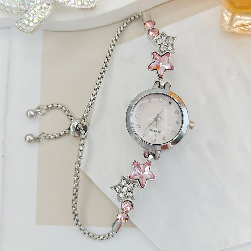 Stella Star Charm Watch — Silver-tone / Pink